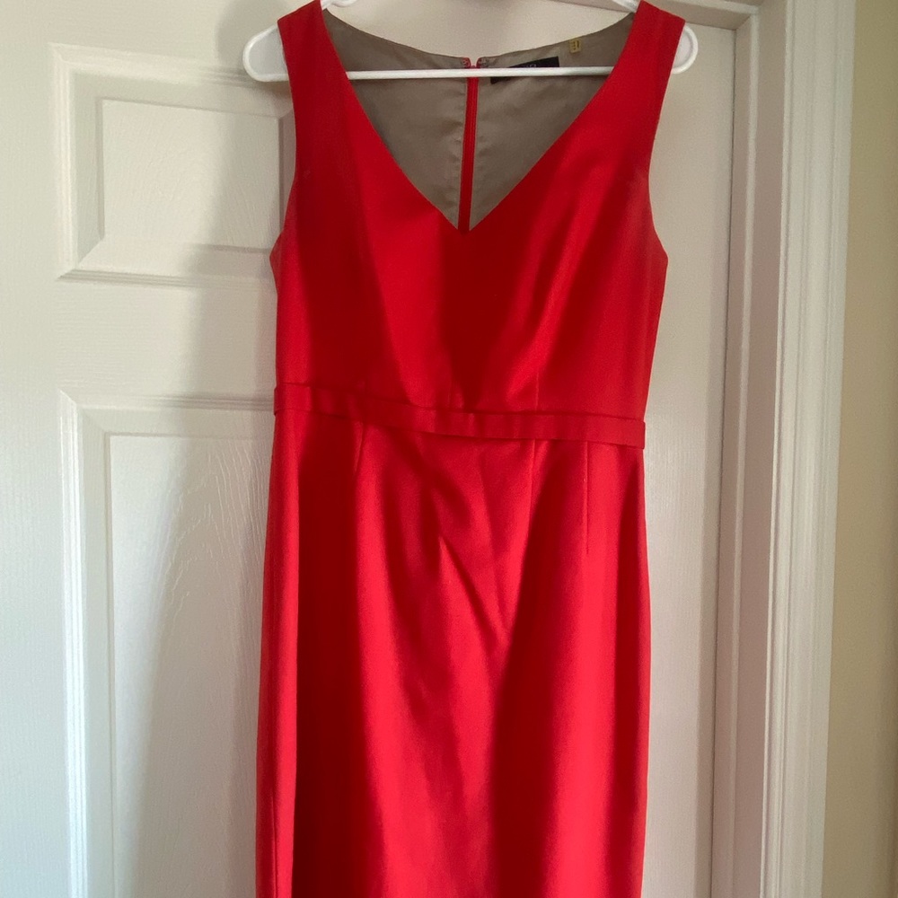 Red orange cocktail dress